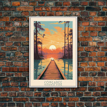 Cargar imagen en el visor de la galería, Congaree National Park Travel Poster Print, Canvas Print Wall Art, South Carolina Travel Art, Midcentury Modern Travel Decor