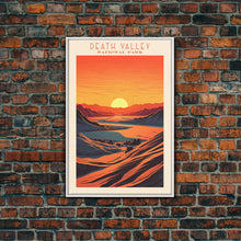 Load image into Gallery viewer, Death Valley National Park California Travel Art, National Park Print, Minimalist Travel Art, Midcentury Modern Style Landscape Painting