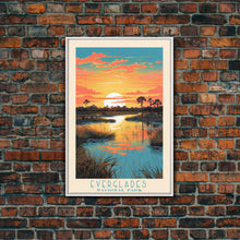 Carregar imagem no visualizador da galeria, Everglades National Park Travel Poster Print, Canvas Print Wall Art, Florida Travel Art, Midcentury Modern Travel Decor, MCM Wall Art