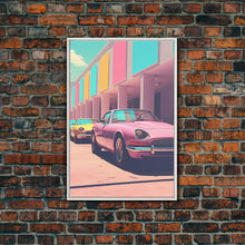 Load image into Gallery viewer, Classic Car Wall Art, Retro Art, Canvas Print, Wall Hanging, Portrait Art, Car Wall Art, Realtor Thank You, Apartment Wall Decor, Office Art