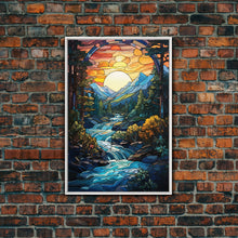 Carregar imagem no visualizador da galeria, Abstract Wall Art, Nature Wall Art, Forest Print, Canvas Print, Wall Hanging, Portrait Art, River Art, Office Wall Decor, Housewarming Gift