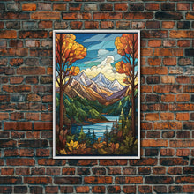 Carregar imagem no visualizador da galeria, Abstract Nature Print, Forest Wall Art, Canvas Print, Wall Hanging, Portrait Art, Nature Wall Art, Bedroom Prints, Landscape Art Print