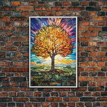 Carregar imagem no visualizador da galeria, Fall Wall Art, Abstract Art, Tree Wall Art, Canvas Print, Wall Hanging, Portrait Art, Nature Print, Realtor Thank You, Living Room Wall Art