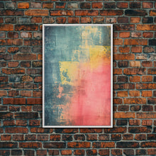 Load image into Gallery viewer, Denim Canvas Print Wall Art, Tie Dye Denim Texture Print On Canvas, Unique Wall Art, Boho Style Art, Minimalist Wall art