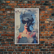 Carregar imagem no visualizador da galeria, Abstract Portrait, Portrait Painting, Abstract Art Print, Canvas Print, Wall Hanging, Portrait Art, Bedroom Teen Girl Art, Bedroom Prints