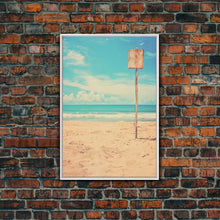 Load image into Gallery viewer, Beach Wall Art, Ocean Print, Minimalist Wall Art, Canvas Print, Wall Hanging, Portrait Art, Housewarming Gift, Living Room Wall Art