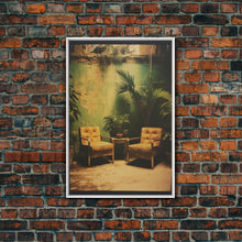 Cargar imagen en el visor de la galería, Chair, Tropical Art, Botanical Art, Canvas Print, Wall Hanging, Portrait Art, Home Decor Prints, Office Wall Decor, Modern House Art