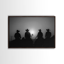 Load image into Gallery viewer, Cowboy Prints Framed Wall Art, Western Decor, Black and White Photography, Western Decor, Wild West Art, Cowboy Art, Wild West Art Print