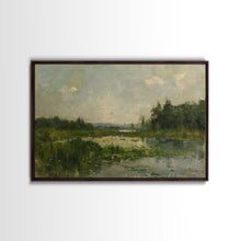Carregar imagem no visualizador da galeria, By The Water - Framed Canvas Print, English Landscape, Painting Print On Canvas Or Metal, Living Room Decor