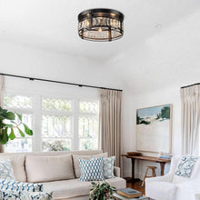 Carregar imagem no visualizador da galeria, 3-Light Modern Crystal Flush Mount Ceiling Light
