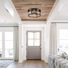 Carregar imagem no visualizador da galeria, 3-Light Modern Crystal Flush Mount Ceiling Light