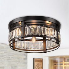 Carregar imagem no visualizador da galeria, 3-Light Modern Crystal Flush Mount Ceiling Light