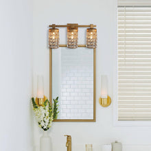 Carregar imagem no visualizador da galeria, 3-Light Modern Golden Linear Vanity Lights Wall Light