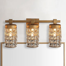 Carregar imagem no visualizador da galeria, 3-Light Modern Golden Linear Vanity Lights Wall Light