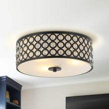 Carregar imagem no visualizador da galeria, 3-Light Modern LED Flush Mount Light with Crystal