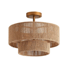 Carregar imagem no visualizador da galeria, 3-Light Traditional Farmhouse Wabi-Sabi Flush Mount Light