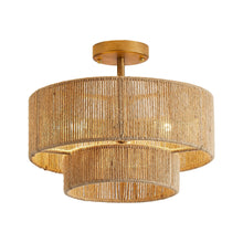 Carregar imagem no visualizador da galeria, 3-Light Traditional Farmhouse Wabi-Sabi Flush Mount Light