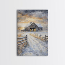 Carregar imagem no visualizador da galeria, Fall Decor, Barn Amongst The Falling Leaves, Farmhouse Decor, Fall Art, Autumn Decor, Thanksgiving Seasonal Wall Art