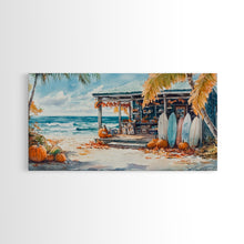 Load image into Gallery viewer, beach Christmas, Christmas beach art, tropical Christmas decor, canvas print, beach Christmas decor, holiday wall art