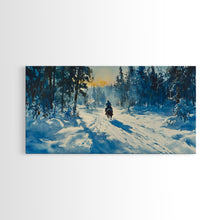 Load image into Gallery viewer, Cowboy And Cattle In Autumn Framed Canvas Print Tall Art Fall Country Landscape Western Home Decor Rustic Farmhouse Wall Art Autumn Gift