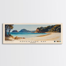 Carregar imagem no visualizador da galeria, Adventure Bay, Australia Watercolor Beach Print, Vacation Gift, Australia Wall Art, Framed Canvas Print, Framed Beach Painting