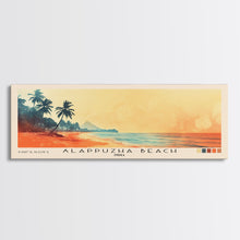 Load image into Gallery viewer, Alappuzha Beach, India Watercolor Print, Vacation Gift, India Wall Art, Beach Painting, Beach Decor, Large Wall Art, Wood Frame Art