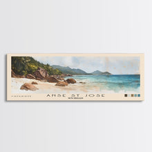 Load image into Gallery viewer, Anse St Jose, Seychelles Watercolor Beach Print, Vacation Gift, Seychelles Wall Art, Beach Painting, Beach Decor, Beach Painting