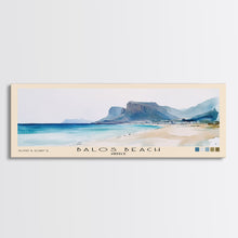 Carregar imagem no visualizador da galeria, Balos Beach, Greece Watercolor Beach Print, Vacation Gift, Greece Wall Art, Framed Canvas Print, Framed Beach Painting