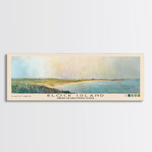 Load image into Gallery viewer, Block Island, Rhode Island,United States Watercolor Print, Vacation Gift, Rhode Island,United States Wall Art, Beach Painting, Beach Decor, Large Wall Art, Wood Frame Art