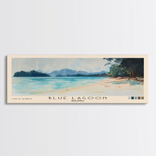 Load image into Gallery viewer, Blue Lagoon, Malasyia Watercolor Beach Print, Vacation Gift, Malasyia Wall Art, Beach Painting, Beach Decor, Beach Painting