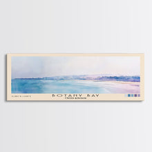 Load image into Gallery viewer, Botany Bay, United Kingdom Watercolor Print, Vacation Gift, United Kingdom Wall Art, Beach Painting, Beach Decor, Large Wall Art, Wood Frame Art