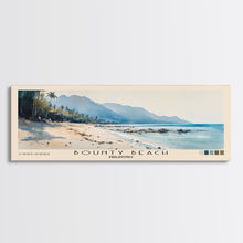 Load image into Gallery viewer, Bounty Beach, Philippines Watercolor Beach Print, Vacation Gift, Philippines Wall Art, Framed Canvas Print, Framed Beach Painting