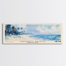 Load image into Gallery viewer, Bávaro Beach, Dominican Republic Watercolor Beach Print, Vacation Gift, Dominican Republic Wall Art, Framed Canvas Print, Framed Beach Painting