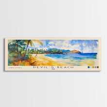 Load image into Gallery viewer, Devil’s Beach, Fiji Watercolor Beach Print, Vacation Gift, Fiji Wall Art, Beach Painting, Beach Decor, Beach Painting
