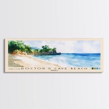 Load image into Gallery viewer, Doctor’s Cave Beach, Jamaica Watercolor Beach Print, Vacation Gift, Jamaica Wall Art, Framed Canvas Print, Framed Beach Painting
