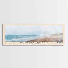 Load image into Gallery viewer, Dunwich Beach, United Kingdom Watercolor Beach Print, Vacation Gift, United Kingdom Wall Art, Framed Canvas Print, Framed Beach Painting