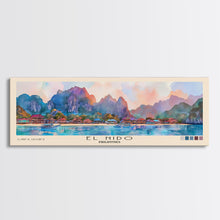 Load image into Gallery viewer, El Nido, Philippines Watercolor Beach Print, Vacation Gift, Philippines Wall Art, Framed Canvas Print, Framed Beach Painting