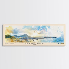 Carregar imagem no visualizador da galeria, Favignana, Italy Watercolor Beach Print, Vacation Gift, Italy Wall Art, Framed Canvas Print, Framed Beach Painting