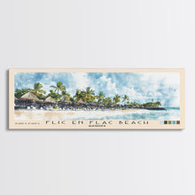 Load image into Gallery viewer, Flic en Flac Beach, Mauritius Watercolor Beach Print, Vacation Gift, Mauritius Wall Art, Beach Painting, Beach Decor, Beach Painting