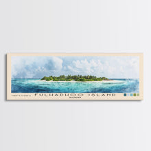 Load image into Gallery viewer, Fulhadhoo Island, Maldives Watercolor Beach Print, Vacation Gift, Maldives Wall Art, Beach Painting, Beach Decor, Beach Painting