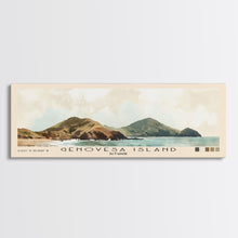 Carregar imagem no visualizador da galeria, Genovesa Island, Ecuador Watercolor Beach Print, Vacation Gift, Ecuador Wall Art, Framed Canvas Print, Framed Beach Painting