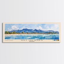 Load image into Gallery viewer, Gili Islands, Indonesia Watercolor Beach Print, Vacation Gift, Indonesia Wall Art, Beach Painting, Beach Decor, Beach Painting