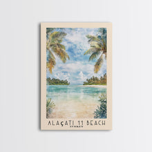 Load image into Gallery viewer, Alaçatı 11 Beach, Turkey Watercolor Beach Print, Vacation Gift, Turkey Wall Art, Beach Painting, Beach Decor, Beach Painting