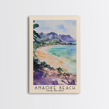 Load image into Gallery viewer, Anaoke Beach, Cook Islands Watercolor Beach Print, Vacation Gift, Cook Islands Wall Art, Beach Painting, Beach Decor, Beach Painting