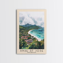 Load image into Gallery viewer, Anse St Jose, Seychelles Watercolor Beach Print, Vacation Gift, Seychelles Wall Art, Beach Painting, Beach Decor, Beach Painting