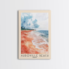 Carregar imagem no visualizador da galeria, Auroville Beach, India Watercolor Beach Print, Vacation Gift, India Wall Art, Framed Canvas Print, Framed Beach Painting
