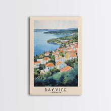 Load image into Gallery viewer, Bačvice, Croatia Watercolor Beach Print, Vacation Gift, Croatia Wall Art, Beach Painting, Beach Decor, Beach Painting