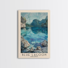 Load image into Gallery viewer, Blue Lagoon, Malasyia Watercolor Beach Print, Vacation Gift, Malasyia Wall Art, Beach Painting, Beach Decor, Beach Painting
