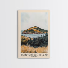Load image into Gallery viewer, Bonaventure Island, Canada Watercolor Beach Print, Vacation Gift, Canada Wall Art, Beach Painting, Beach Decor, Beach Painting