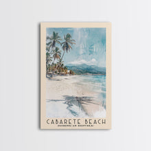 Load image into Gallery viewer, Cabarete Beach, Dominican Republic Watercolor Print, Vacation Gift, Dominican Republic Wall Art, Beach Painting, Beach Decor, Large Wall Art, Wood Frame Art